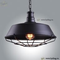 Đèn thả vỏ đen lòng đen mờ E27 KT 360 x H320mm