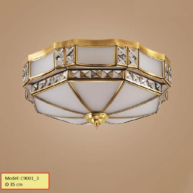 Đèn ốp trần đồng tân cổ điển C79001