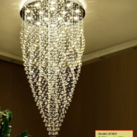 Đèn thả thông tầng pha lê thiết kế hiện đại sang trọng HT809 kt 550x1004mm