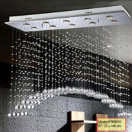 Đèn thả thông tầng pha lê thiết kế hiện đại sang trọng HT89010 kt 250x1000x1000mm