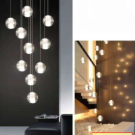 Đèn thả thông tầng pha lê thiết kế hiện đại sang trọng HTK009 D8cm