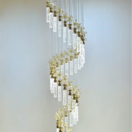 Đèn thả thông tầng pha lê thiết kế hiện đại sang trọng HTK015