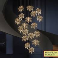 Đèn thả thông tầng pha lê thiết kế hiện đại sang trọng HTK037