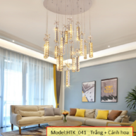 Đèn thả thông tầng pha lê thiết kế hiện đại sang trọng HTK041 L20cm