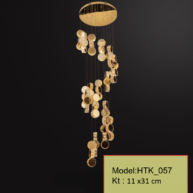 Đèn thả thông tầng pha lê thiết kế hiện đại sang trọng HTK057
