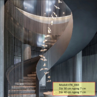 Đèn thả thông tầng pha lê thiết kế hiện đại sang trọng HTK060