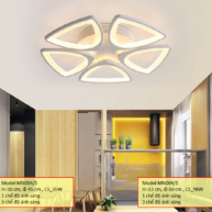 Đèn ốp trần cao cấp trang trí phòng khách MN004 D45 3 chế độ sáng