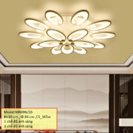 Đèn ốp trần cao cấp trang trí phòng khách MN006 D84 3 chế độ sáng