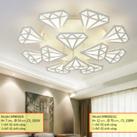 Đèn ốp trần cao cấp trang trí phòng khách MN060 3 chế độ sáng