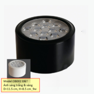 Đèn led ốp trần 9w D115x85mm vỏ trắng AS vàng