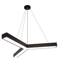 Led thả văn phòng chữ Y 48w kt1200x70 vỏ đen AS trắng