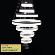 Đèn chùm thả vòng đan xen trang trí hiện đại TL7V 30x40x60x80x60x40x30