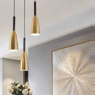 Đèn thả vàng nghệ thuật  E27 KT 100 x H360mm