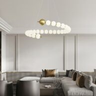 Đèn thả thông tầng pha lê thiết kế hiện đại sang trọng HTK  (Hàng đặt)