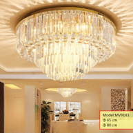 Đèn ốp trần pha lê cao cấp mâm vàng MV9183 D65