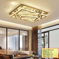 Đèn ốp trần pha lê cao cấp mâm vàng MV9202 70x90x21cm